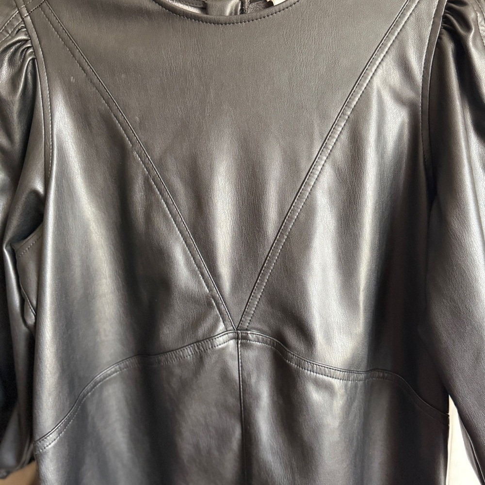 H&M Black Faux Leather‎ Dress Whimsygoth - Picture 6 of 8